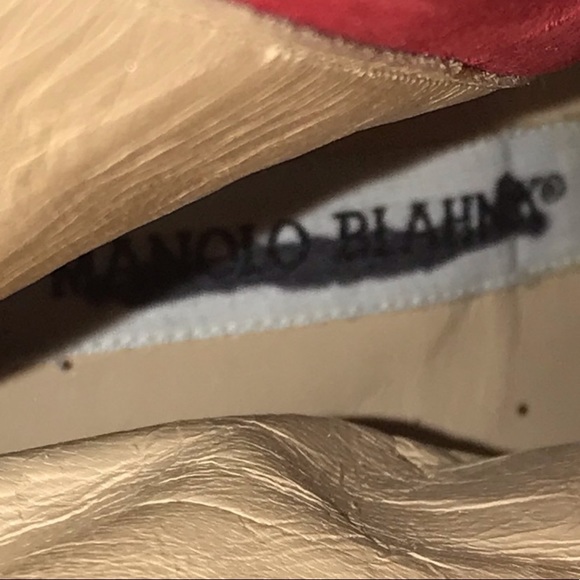 Manolo Blahnik Red Glitter Boots - Picture 8 of 8